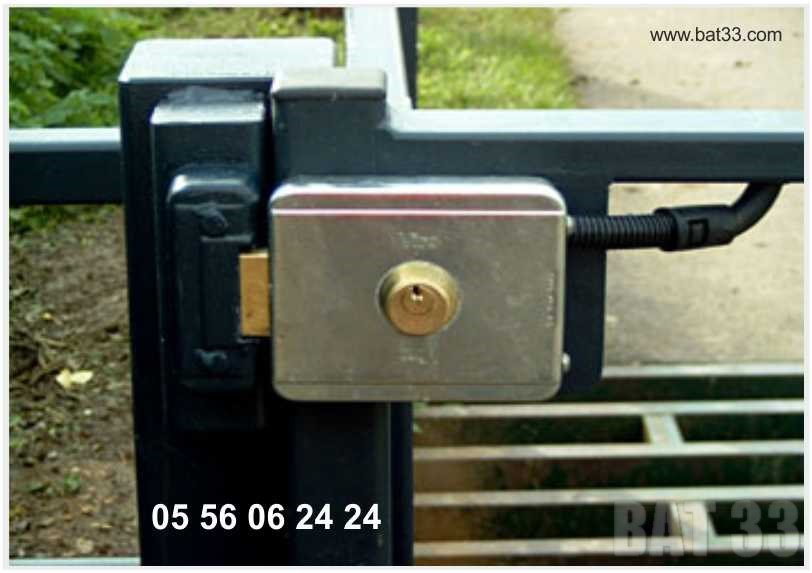 Serrure électrique porte et gache de portail Bordeaux