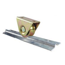 Roulettes Portail Coulissant En V - 3 Cm, Capacité 200 Kg - Pour Rail En V Inversé - Acier Galvanisé - 4 Pièces